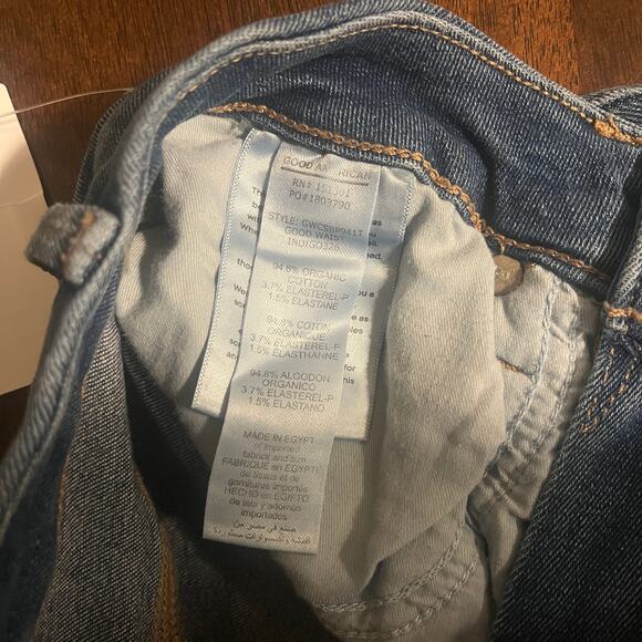 Good American Good Waist Cropped High Rise Skinny Jeans Blue Indigo 326 Sz 2/26 - Picture 6 of 7